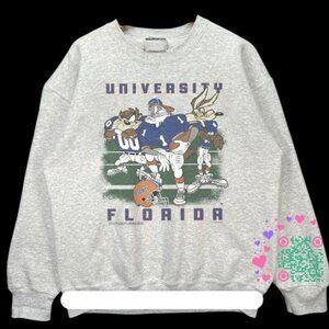 Vtg University of Florida Gators Looney Tunes Football Sweatshirt